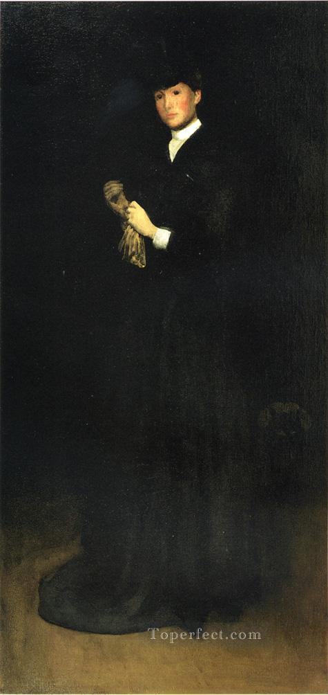 Arrangement in Black No 8Portrait of Mrs Cassatt Tonalism painter Joseph DeCamp Oil Paintings
